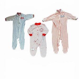 Vintage sportcore baby boys  pajamas baseball theme bundle